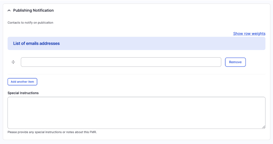 Publishing Info Screenshot